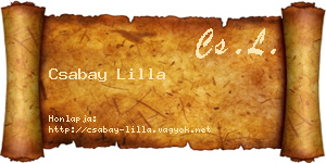 Csabay Lilla névjegykártya